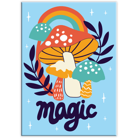 Magic Mushroom Rectangle Magnet