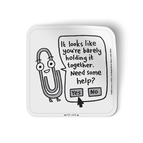 Paper Clip Sticker by Gemma Correll