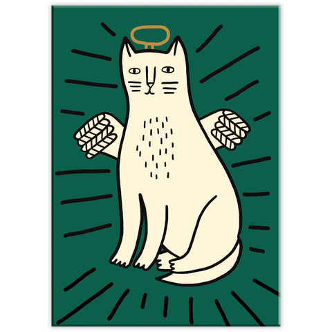 Blessed Cat Rectangle Magnet