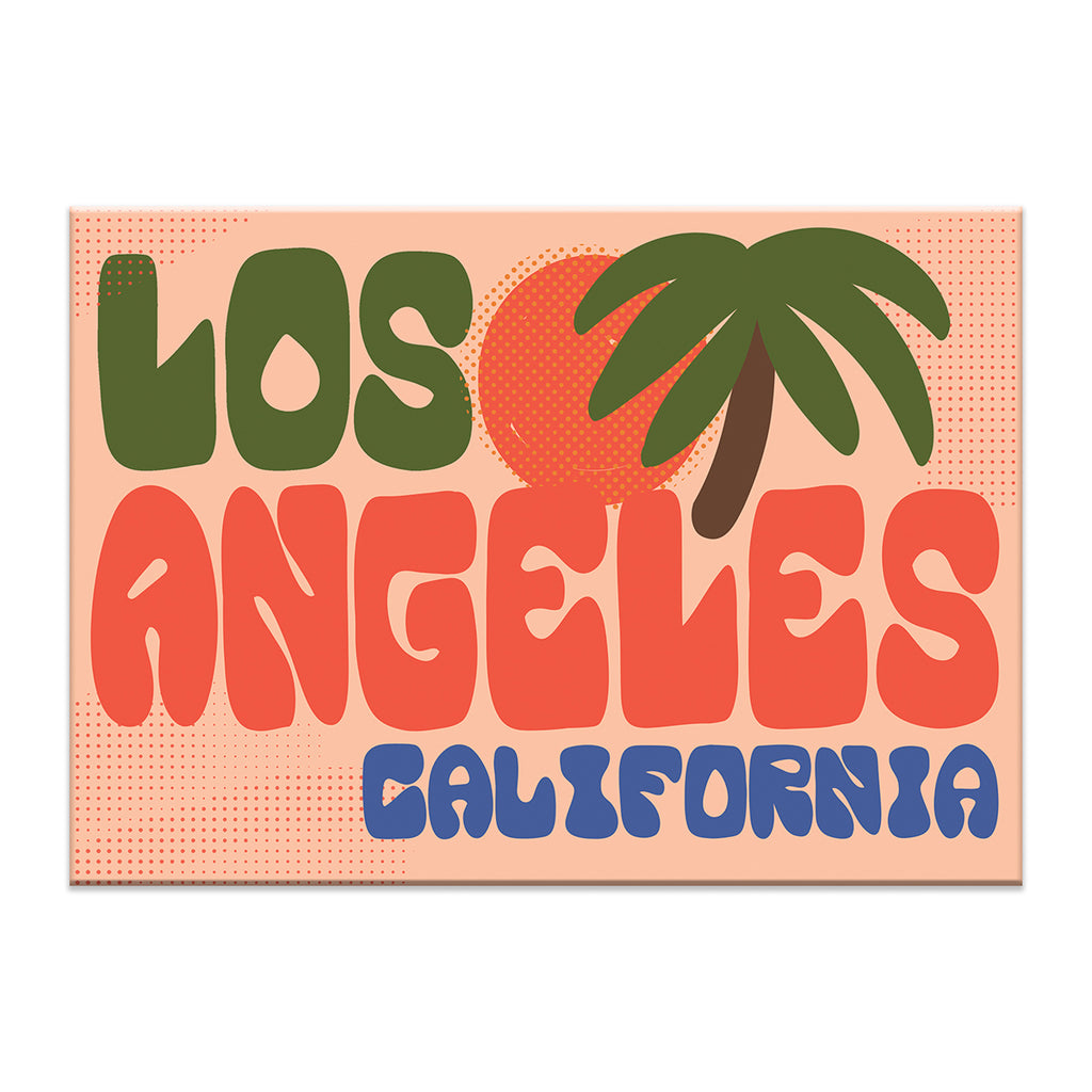 Los Angeles Palm Letters Rectangle Magnet