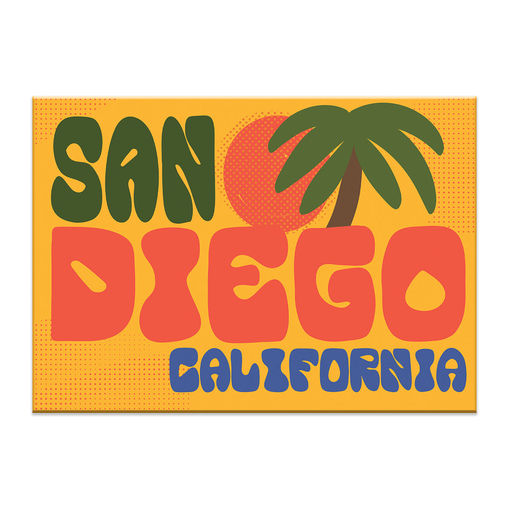 San Diego Palm Letters Magnet