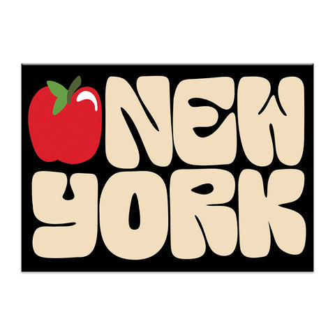 New York Apple Letters Magnet