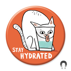 Stay Hydrated Cat Magnet