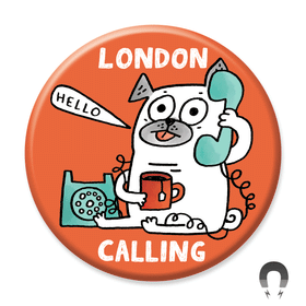 London Calling Phone Pug Magnet