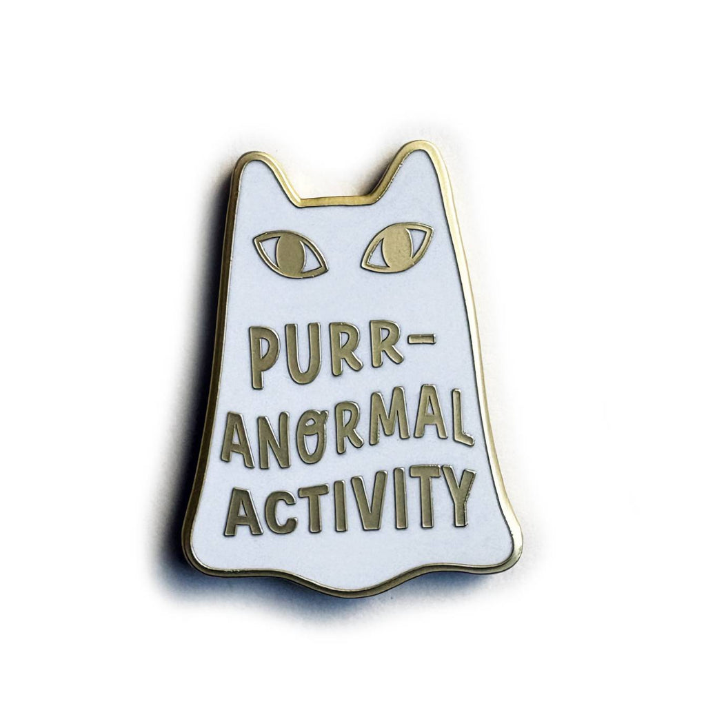 Purranormal Activity Ghost Cat Enamel Pin