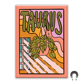 Taurus Plant Rectangle Magnet