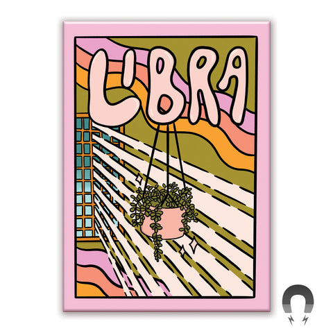 Libra Plant Rectangle Magnet