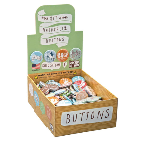 Act Naturally 1" Button Box