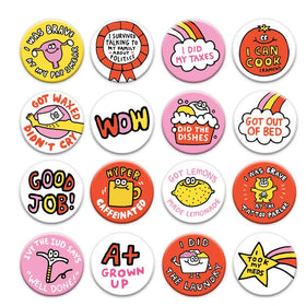 A+ Grown Up Reward Badges 1.25" Button Box