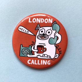 London Calling Phone Pug Magnet