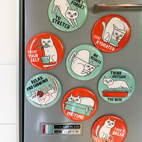 Self Care Cats Magnet Bundle