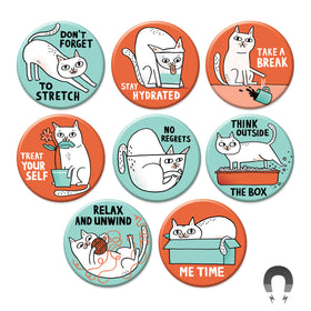 Self Care Cats Magnet Bundle