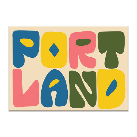 Portland Color Block Letters Magnet