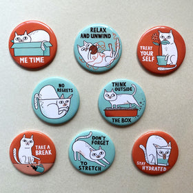 Self Care Cats Magnet Bundle