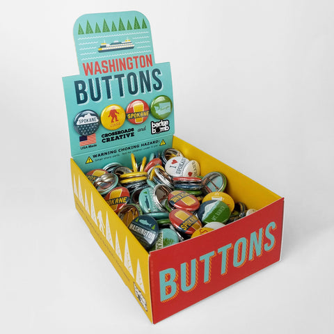 Spokane Washington 1" Button Box